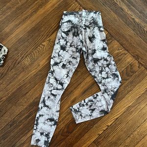 lululemon luxtreme wunderunder high rise tie-die leggings, 25” length size 2 New